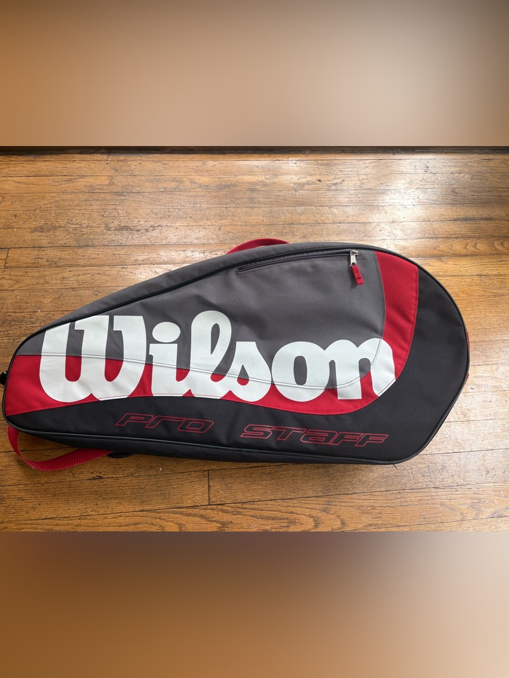 Wilson Pro Staff Tennis Racket Bag | Gray & Red | Multi-Compartment 🎾